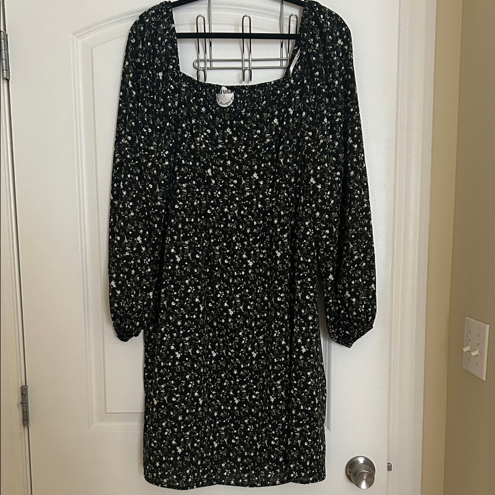 Elegant Black Floral Dress